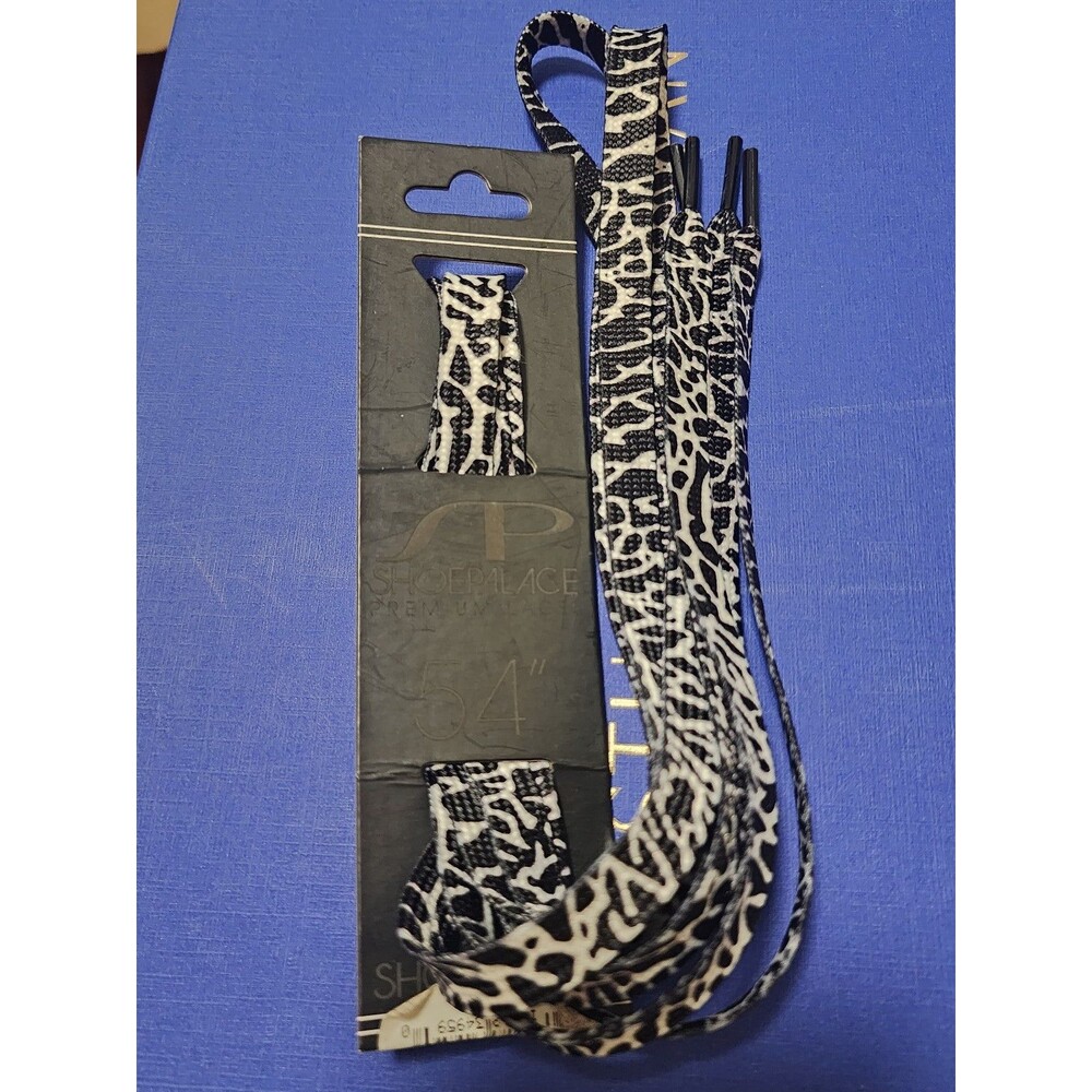Shoe Palace Custom Shoe Laces Black White 54"